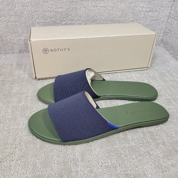 Rothy’s The Slide Maritime Navy Women’s Size 6.5,7.5,8,8.5,9,9.5,10,10.5,11 - Picture 4 of 9